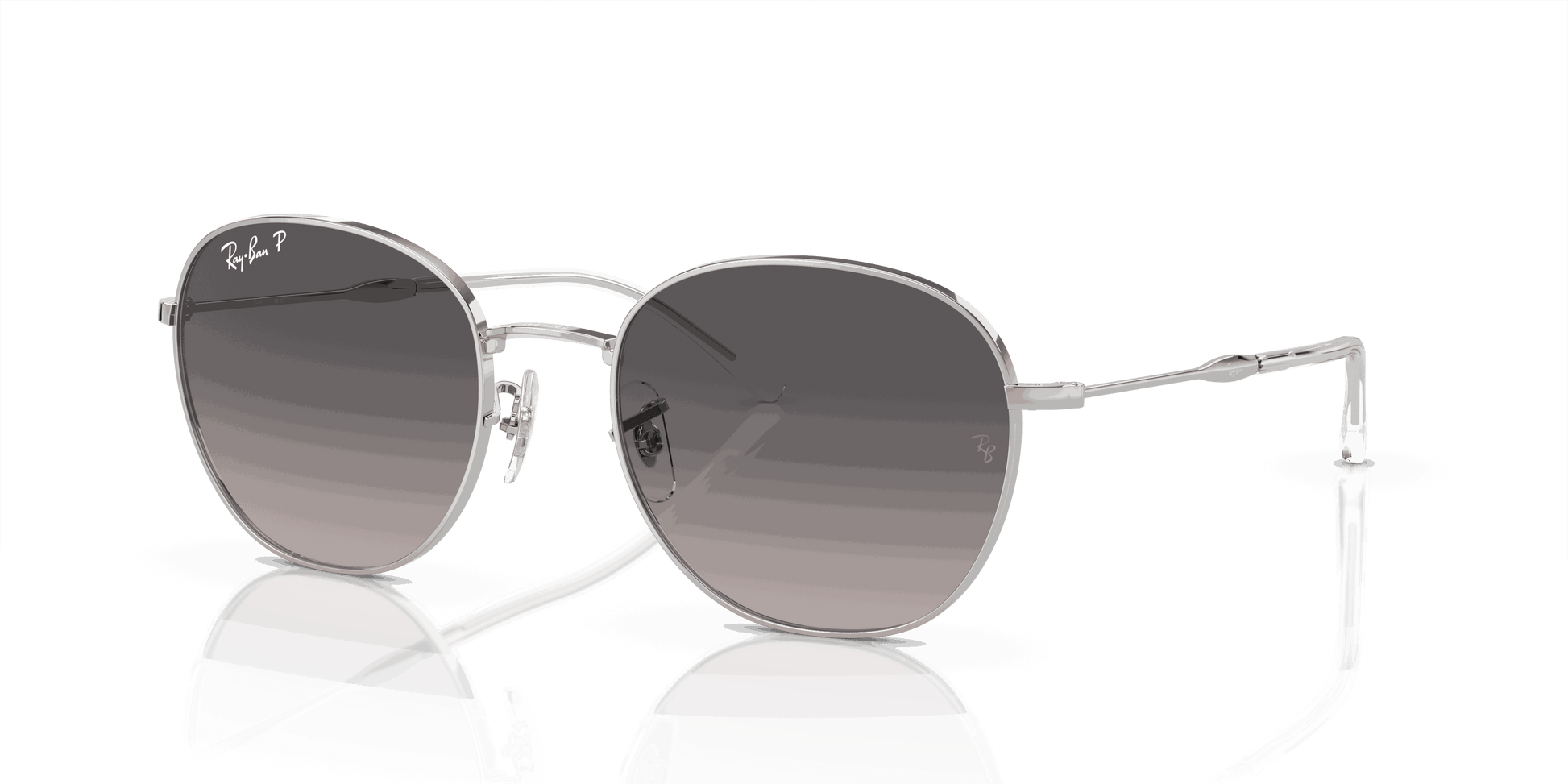 [Grey Lenses, Polished Silver Frame]