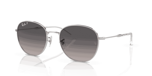 [Grey Lenses, Polished Silver Frame]