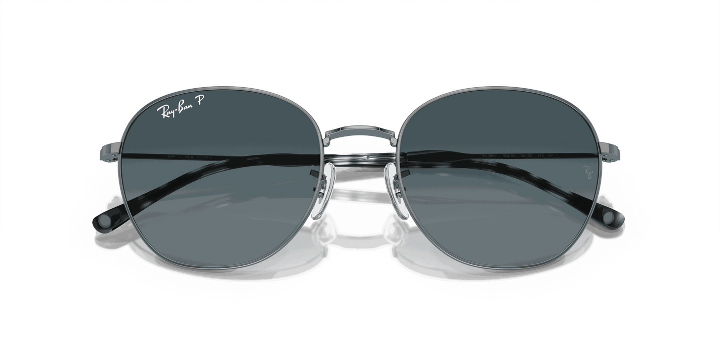 [Blue Lenses, Polished Gunmetal Frame]