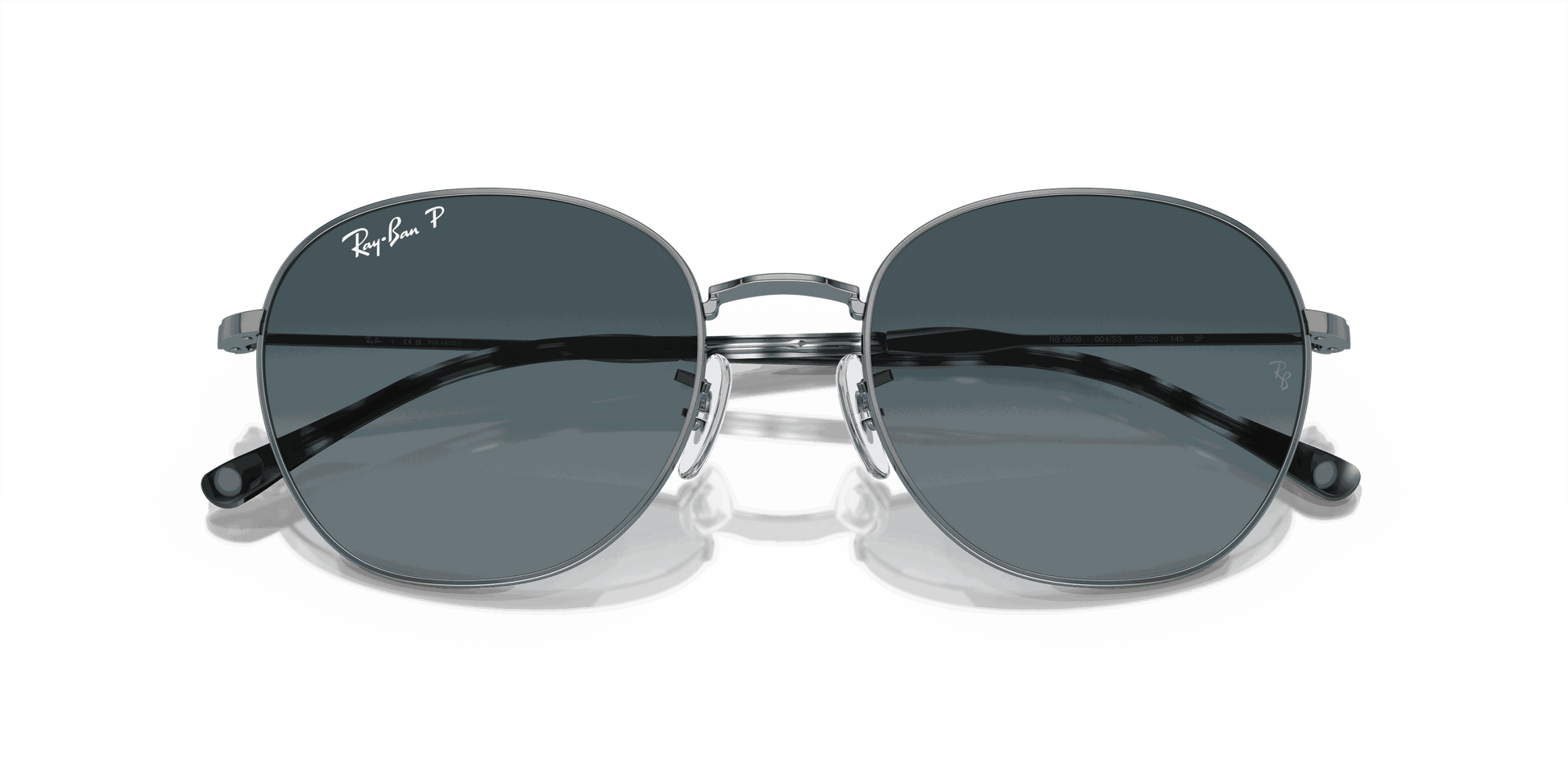[Blue Lenses, Polished Gunmetal Frame]