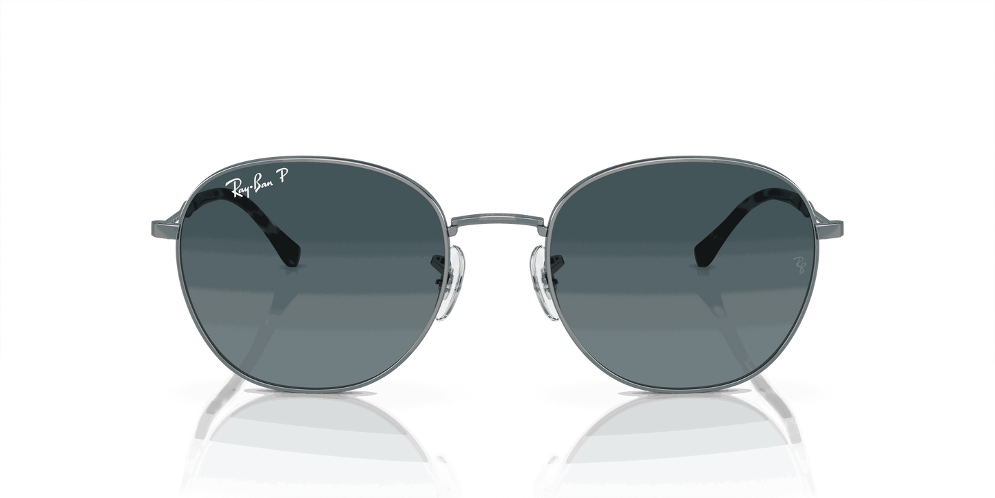 [Blue Lenses, Polished Gunmetal Frame]