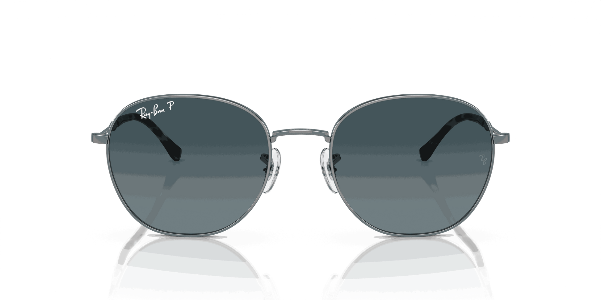[Blue Lenses, Polished Gunmetal Frame]