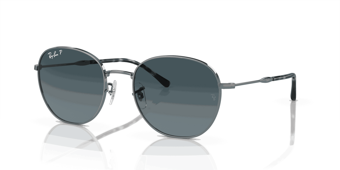 [Blue Lenses, Polished Gunmetal Frame]