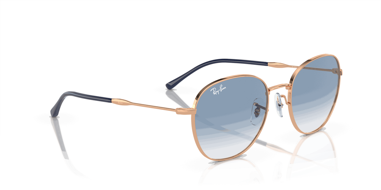 [Light Blue Lenses, Polished Rose Gold Frame]
