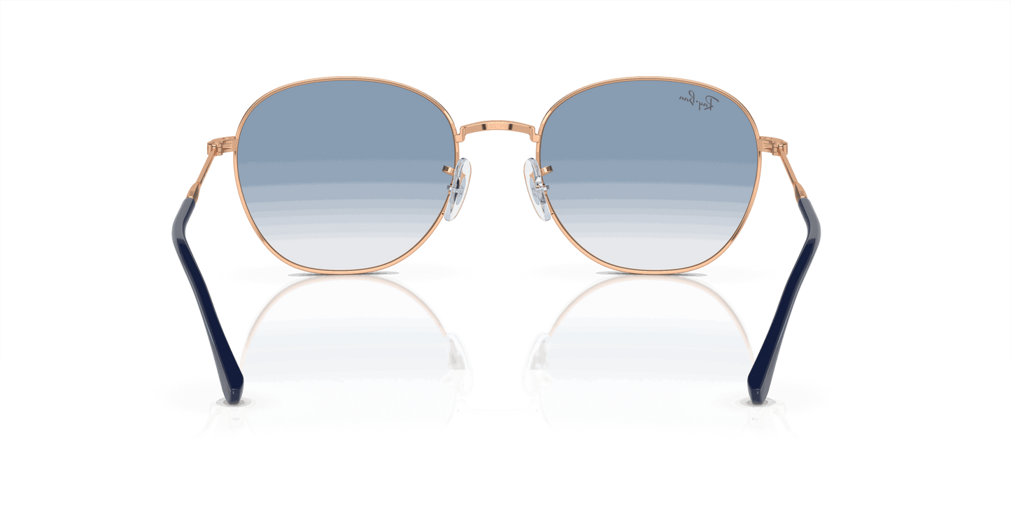 [Light Blue Lenses, Polished Rose Gold Frame]