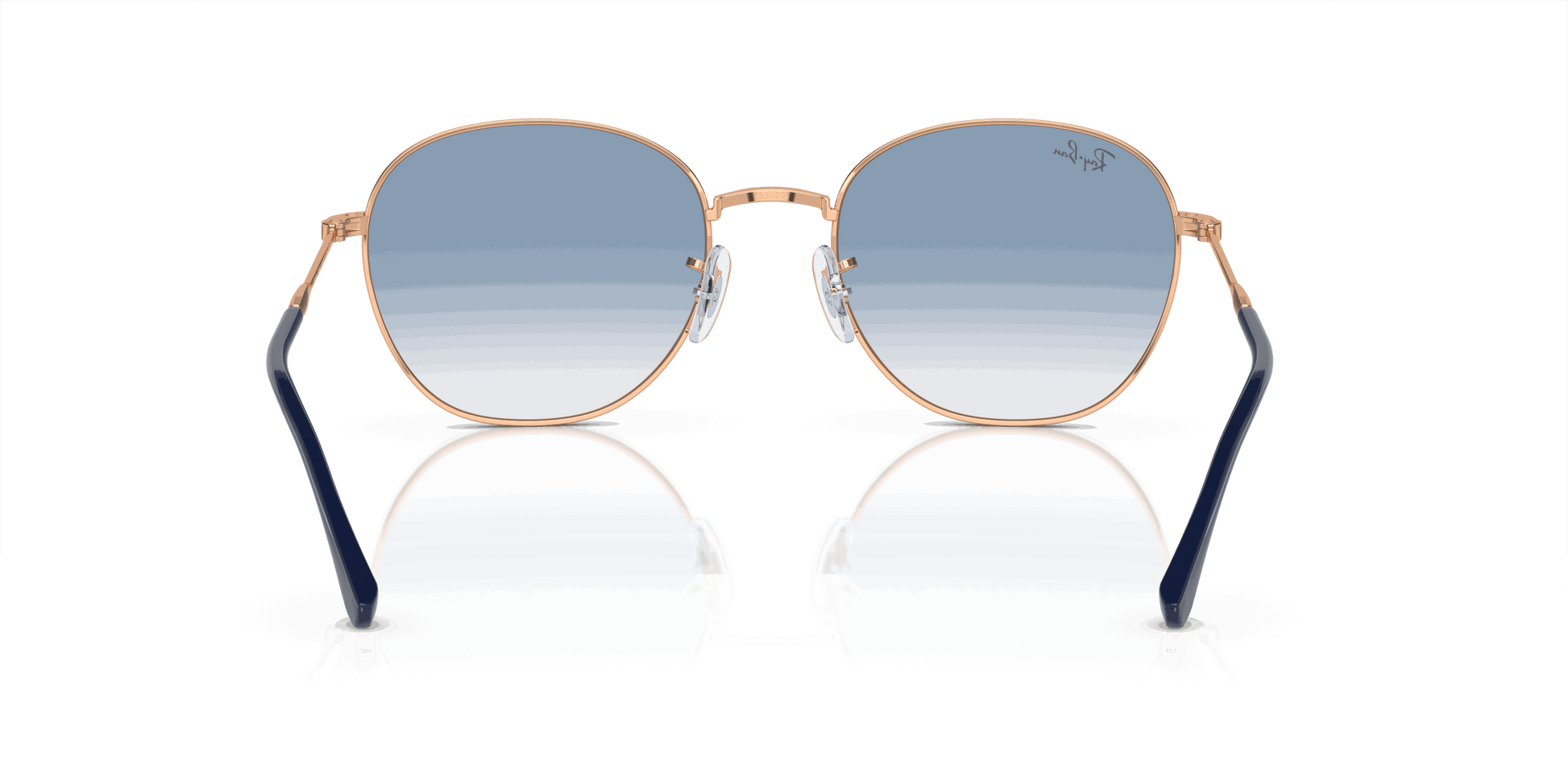 [Light Blue Lenses, Polished Rose Gold Frame]