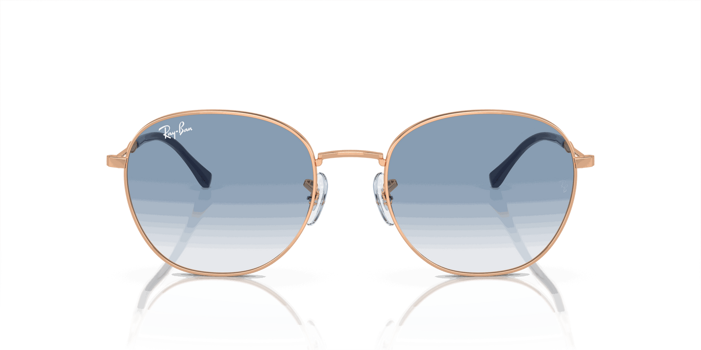 [Light Blue Lenses, Polished Rose Gold Frame]