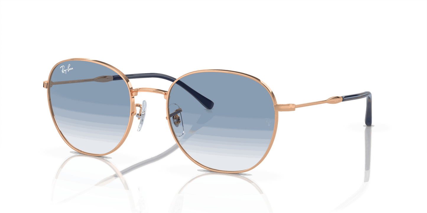 [Light Blue Lenses, Polished Rose Gold Frame]