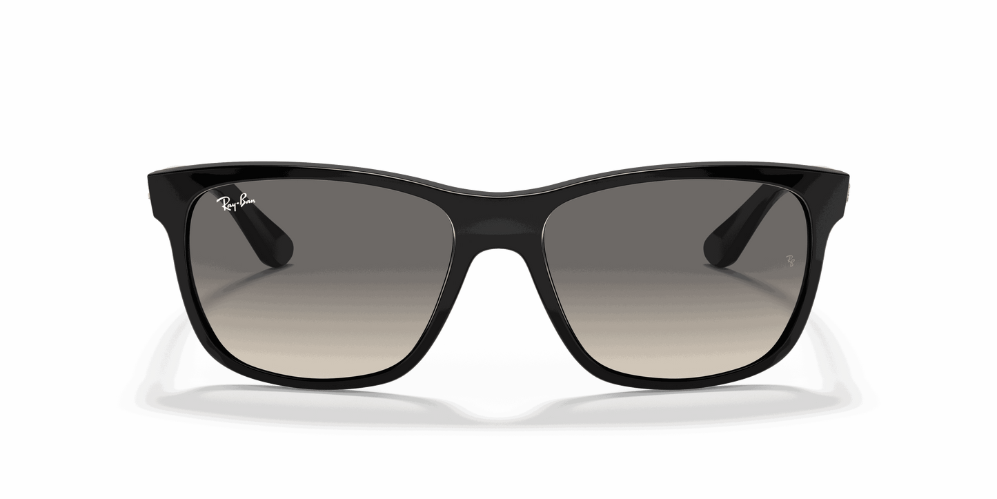 [Grey Gradient Lenses, Polished Black Frame]