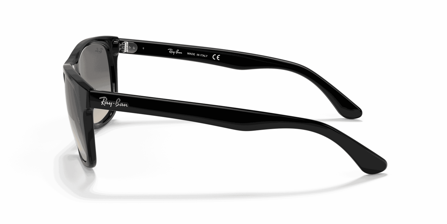[Grey Gradient Lenses, Polished Black Frame]