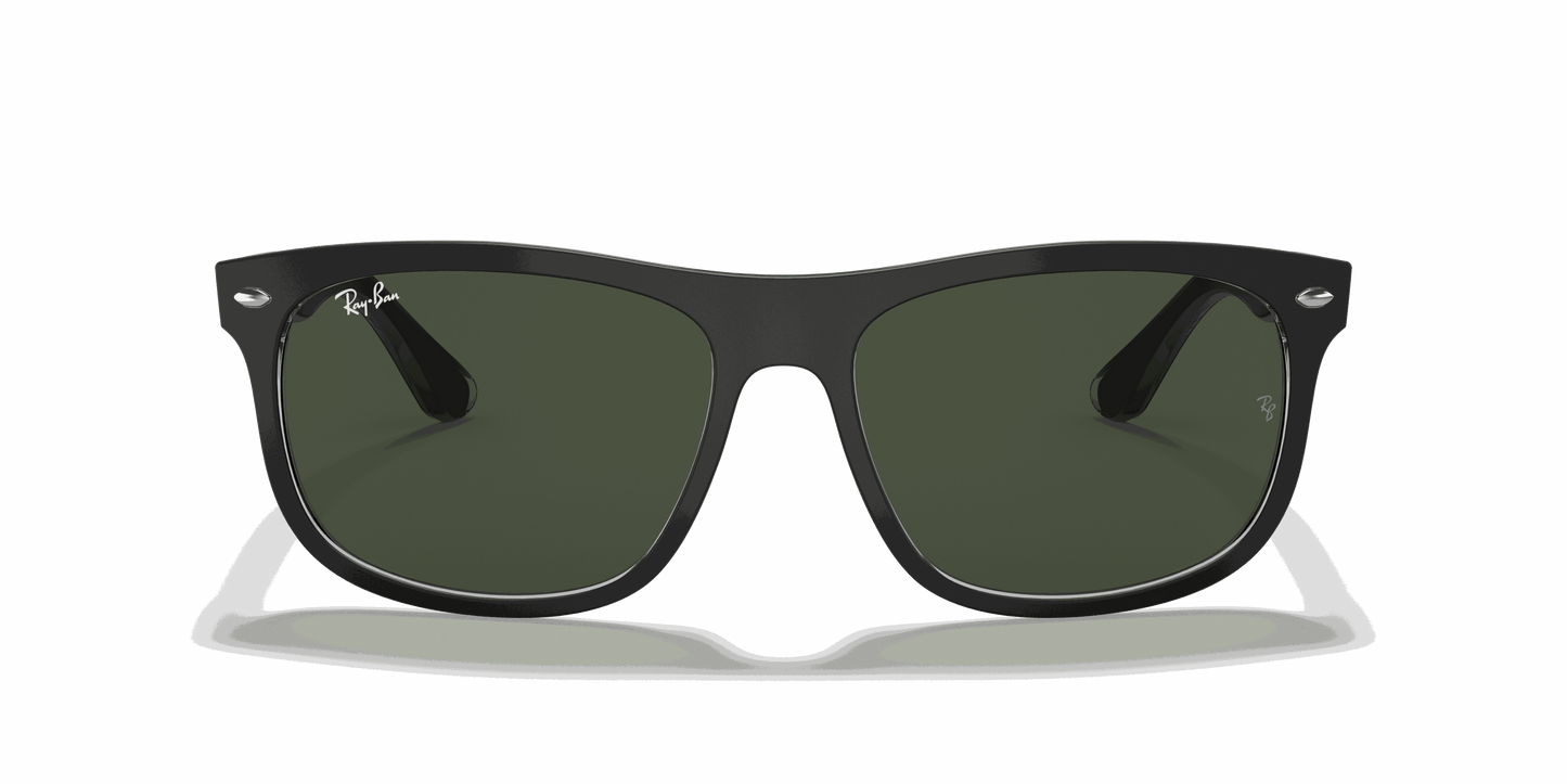 [Green Lenses, Matte Black On Transparent Frame]