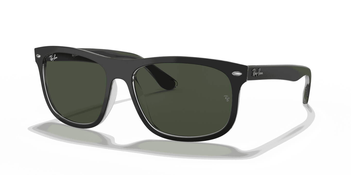 [Green Lenses, Matte Black On Transparent Frame]