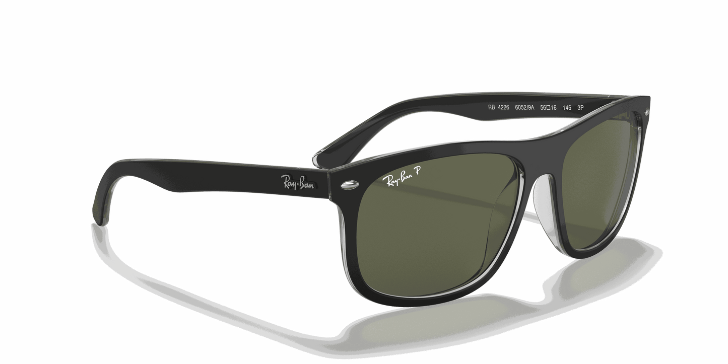 [G-15 Green Lenses, Matte Black On Transparent Frame]