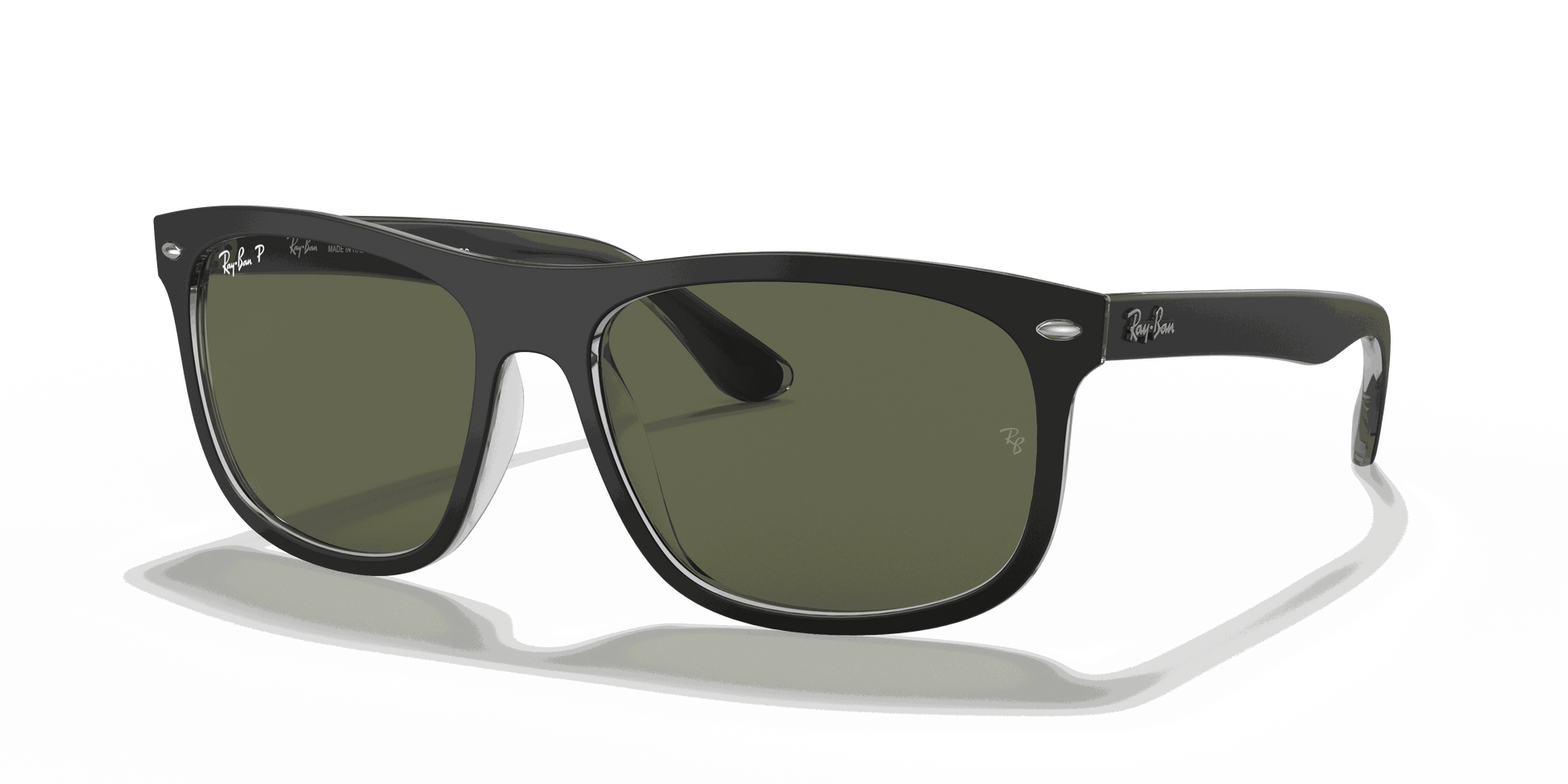 [G-15 Green Lenses, Matte Black On Transparent Frame]