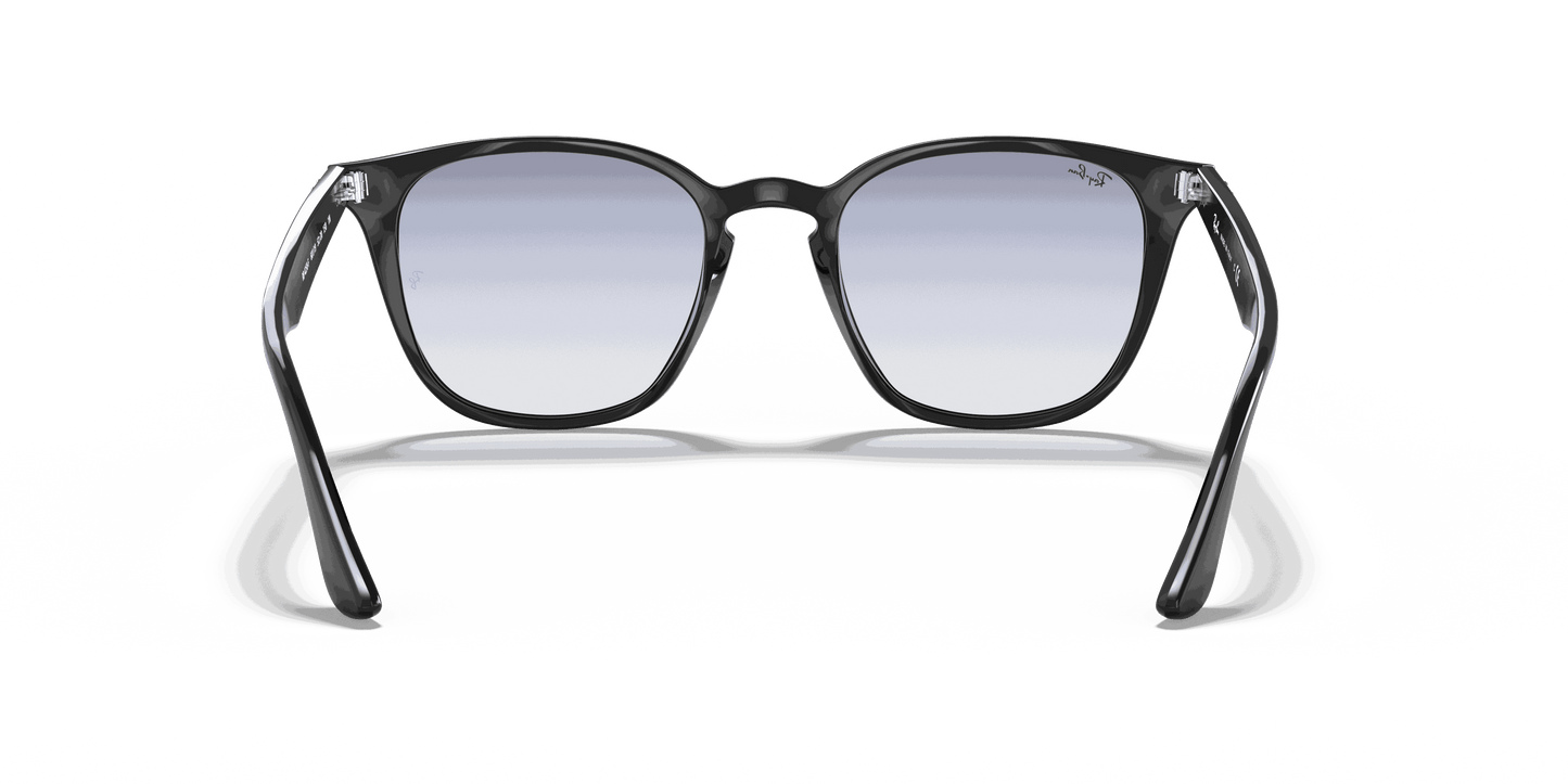 [Clear Gradient Light Blue Lenses, Polished Black Frame]