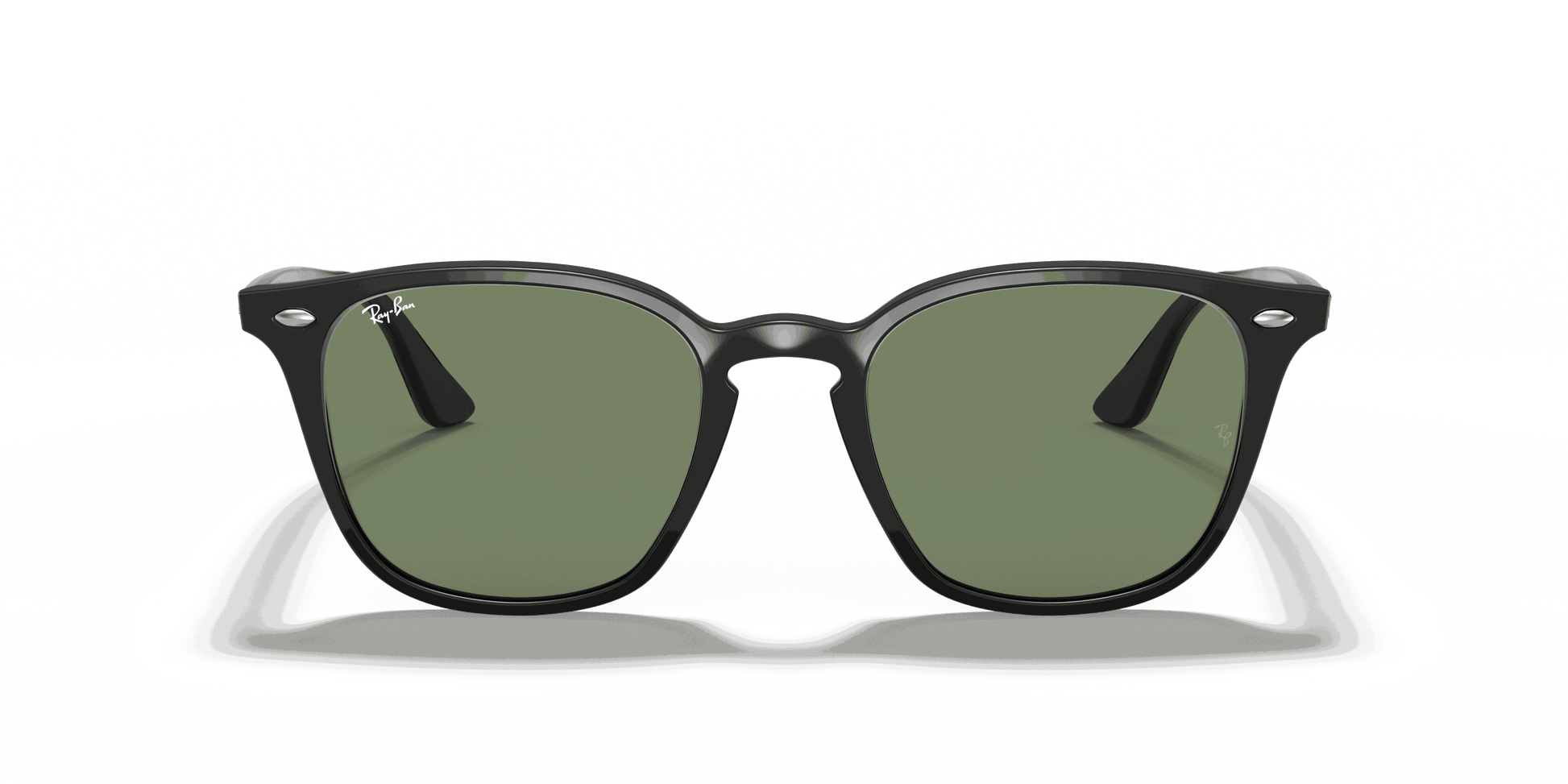 [Green Classic Lenses, Polished Black Frame]