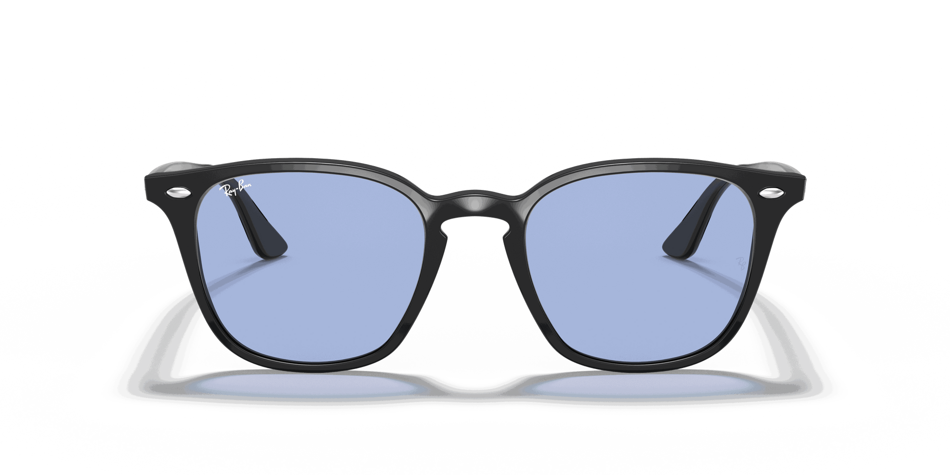 [Blue Classic Lenses, Polished Black Frame]