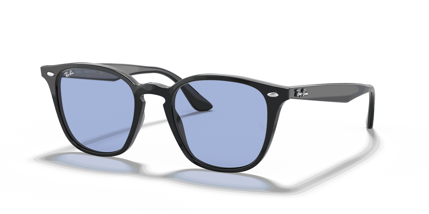 [Blue Classic Lenses, Polished Black Frame]