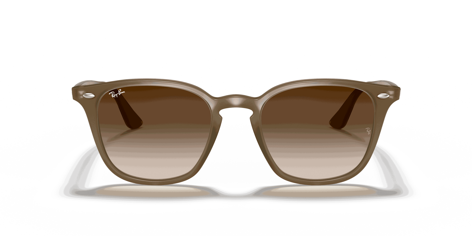 [Brown Gradient Dark Brown Lenses, Polished Beige Frame]
