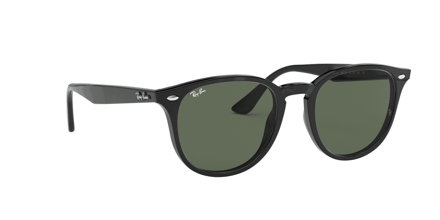 [Green Classic Lenses, Polished Black Frame]