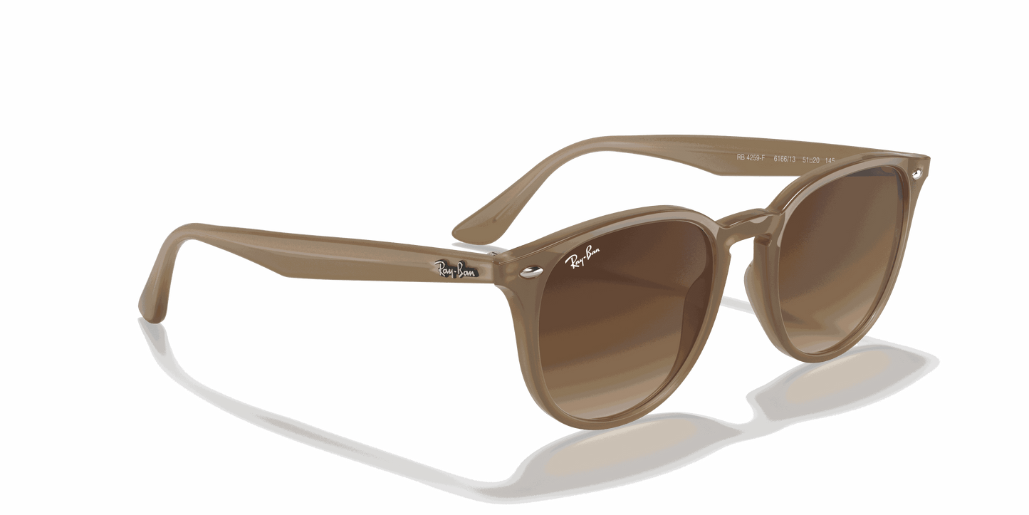 [Brown Gradient Lenses, Polished Beige Frame]