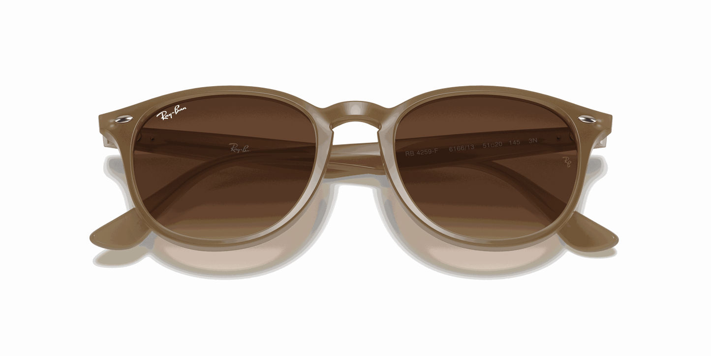 [Brown Gradient Lenses, Polished Beige Frame]