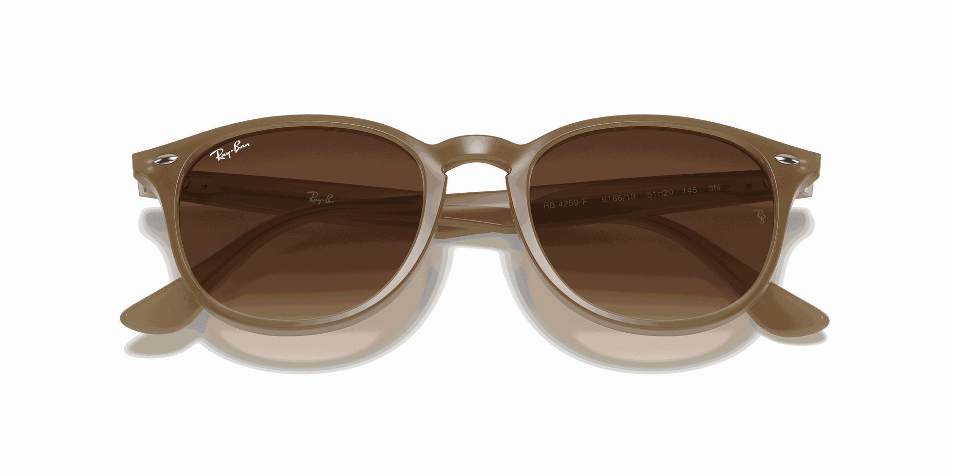 [Brown Gradient Lenses, Polished Beige Frame]