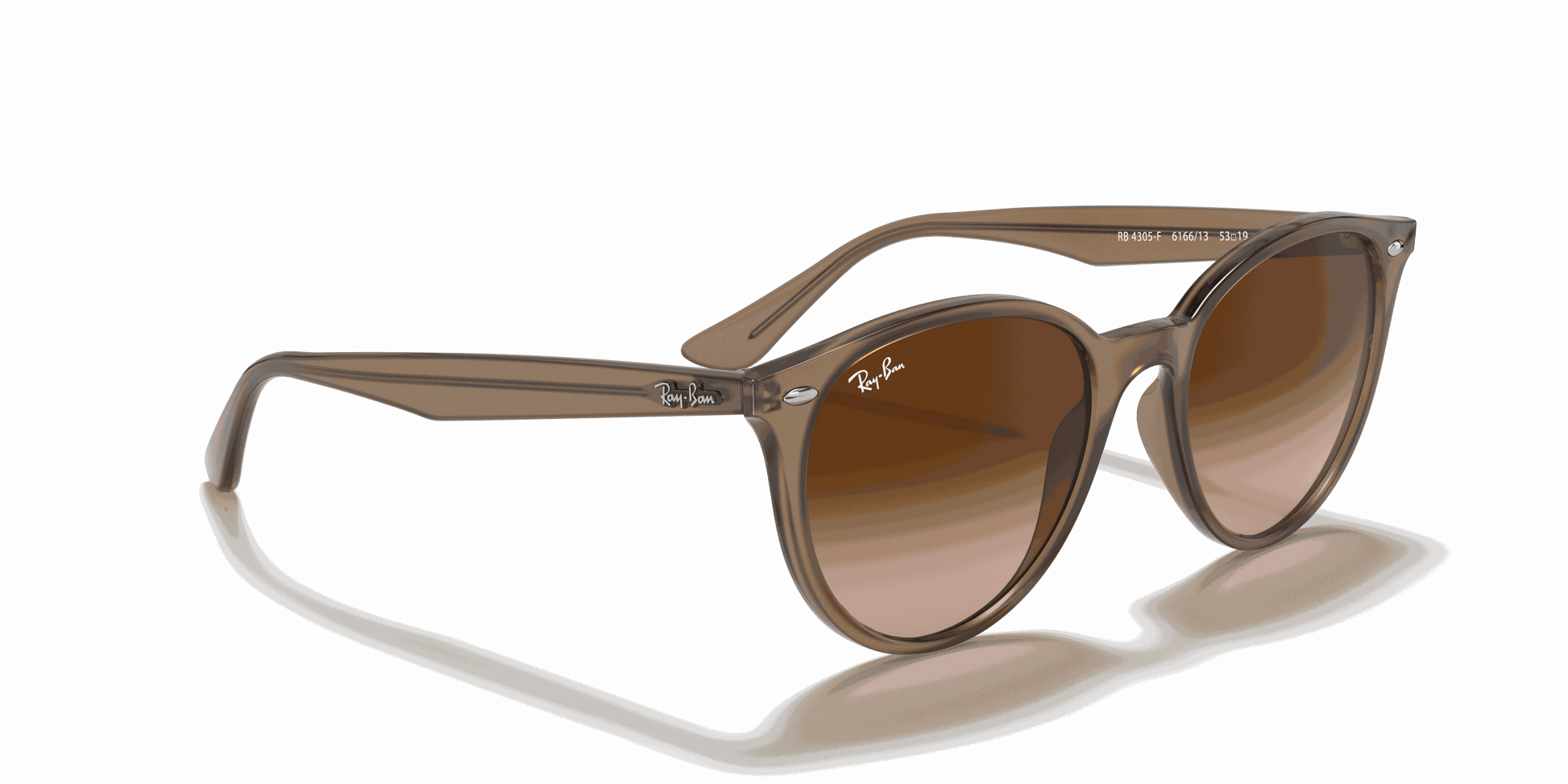 [Brown Gradient Lenses, Polished Beige Frame]