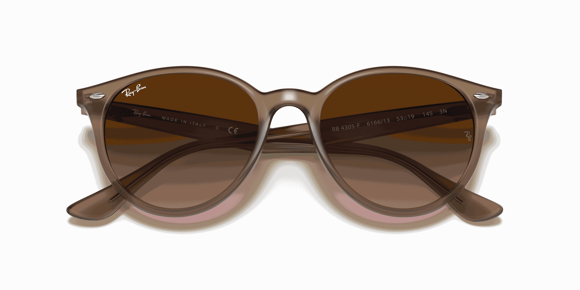 [Brown Gradient Lenses, Polished Beige Frame]