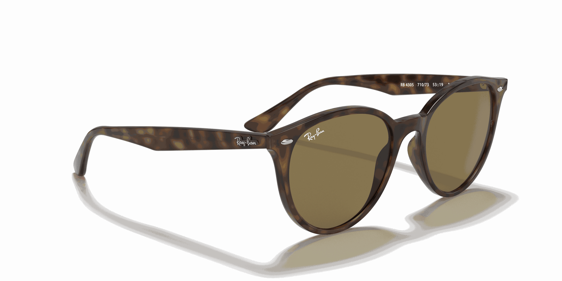 [Dark Brown Lenses, Polished Light Havana Frame]