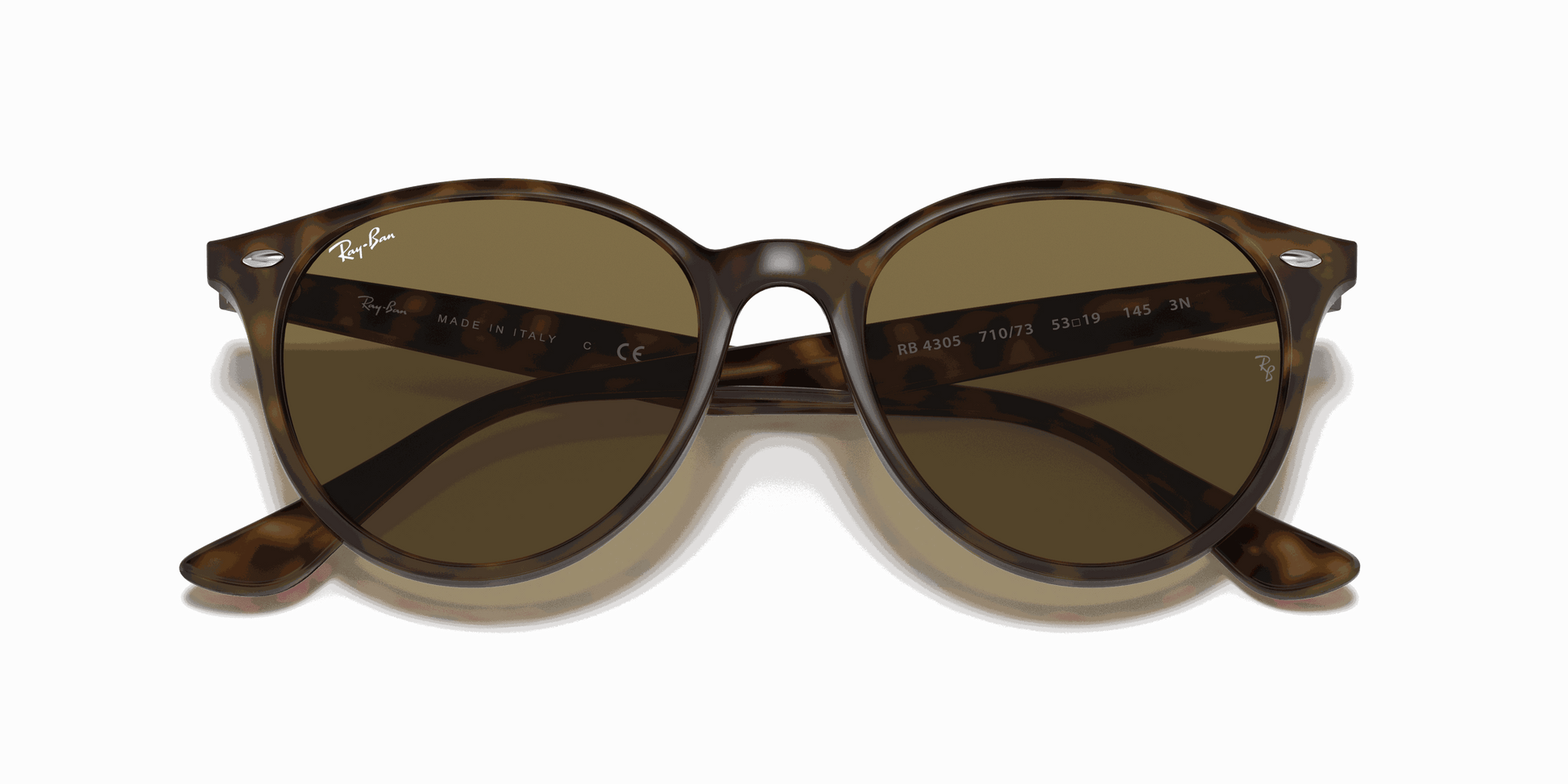 [Dark Brown Lenses, Polished Light Havana Frame]