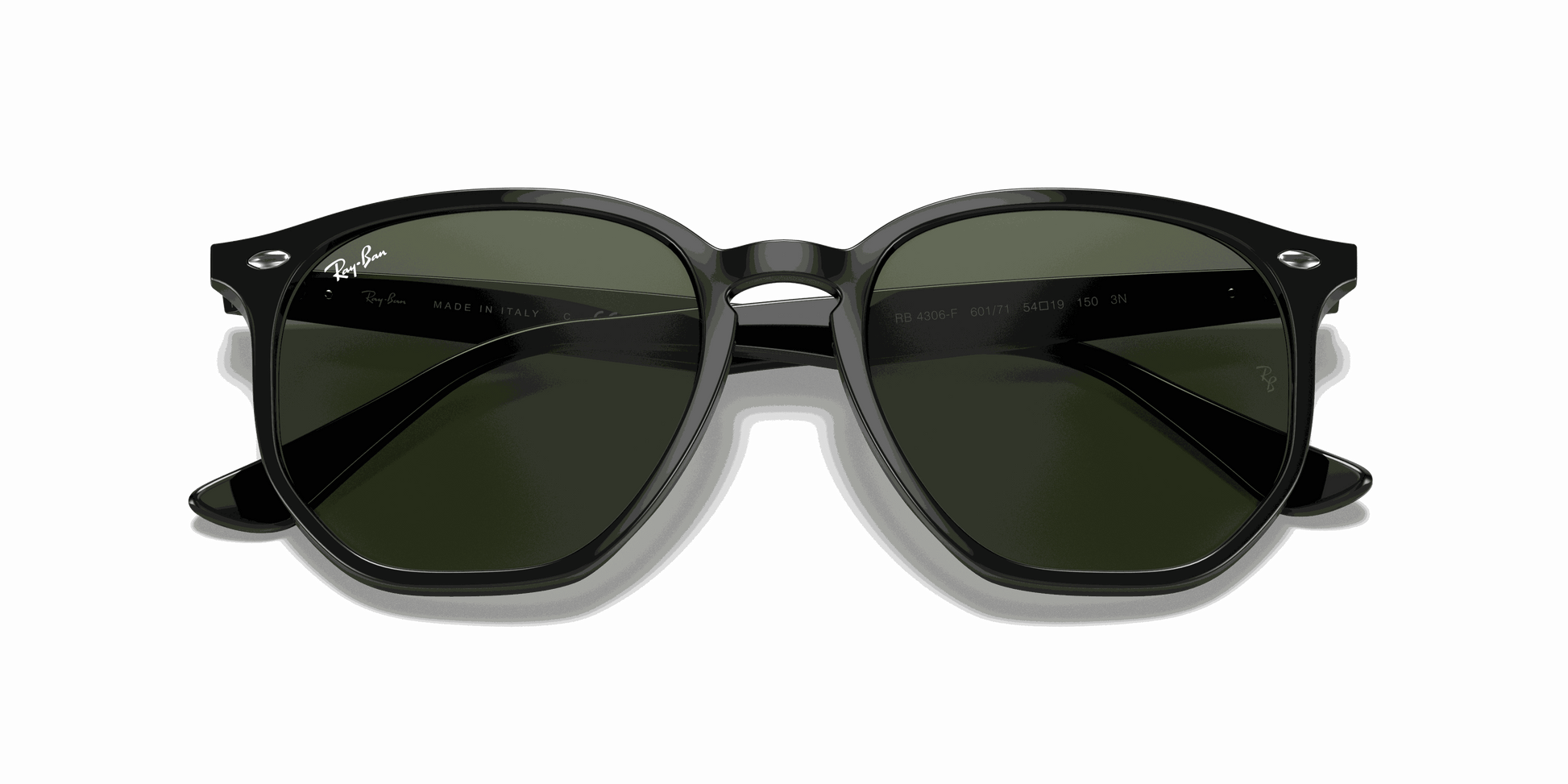 [Green Classic Lenses, Polished Black Frame]