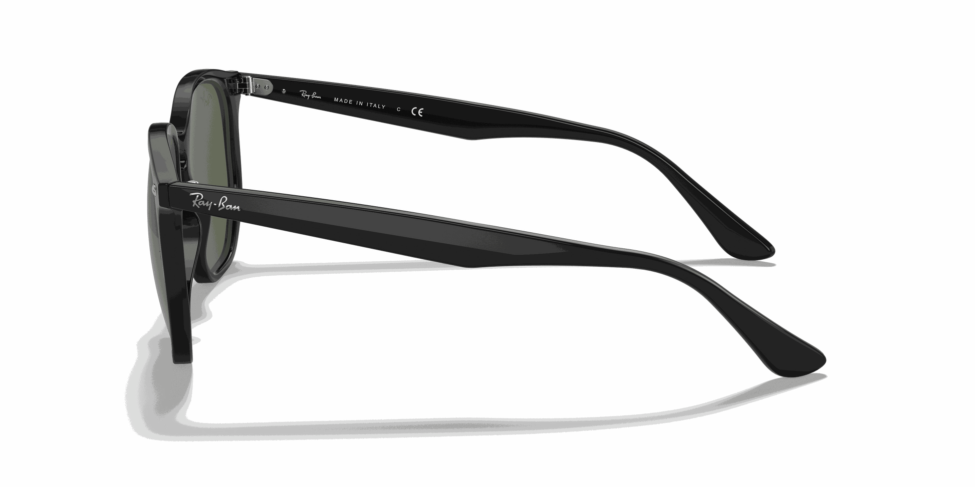 [Green Classic Lenses, Polished Black Frame]
