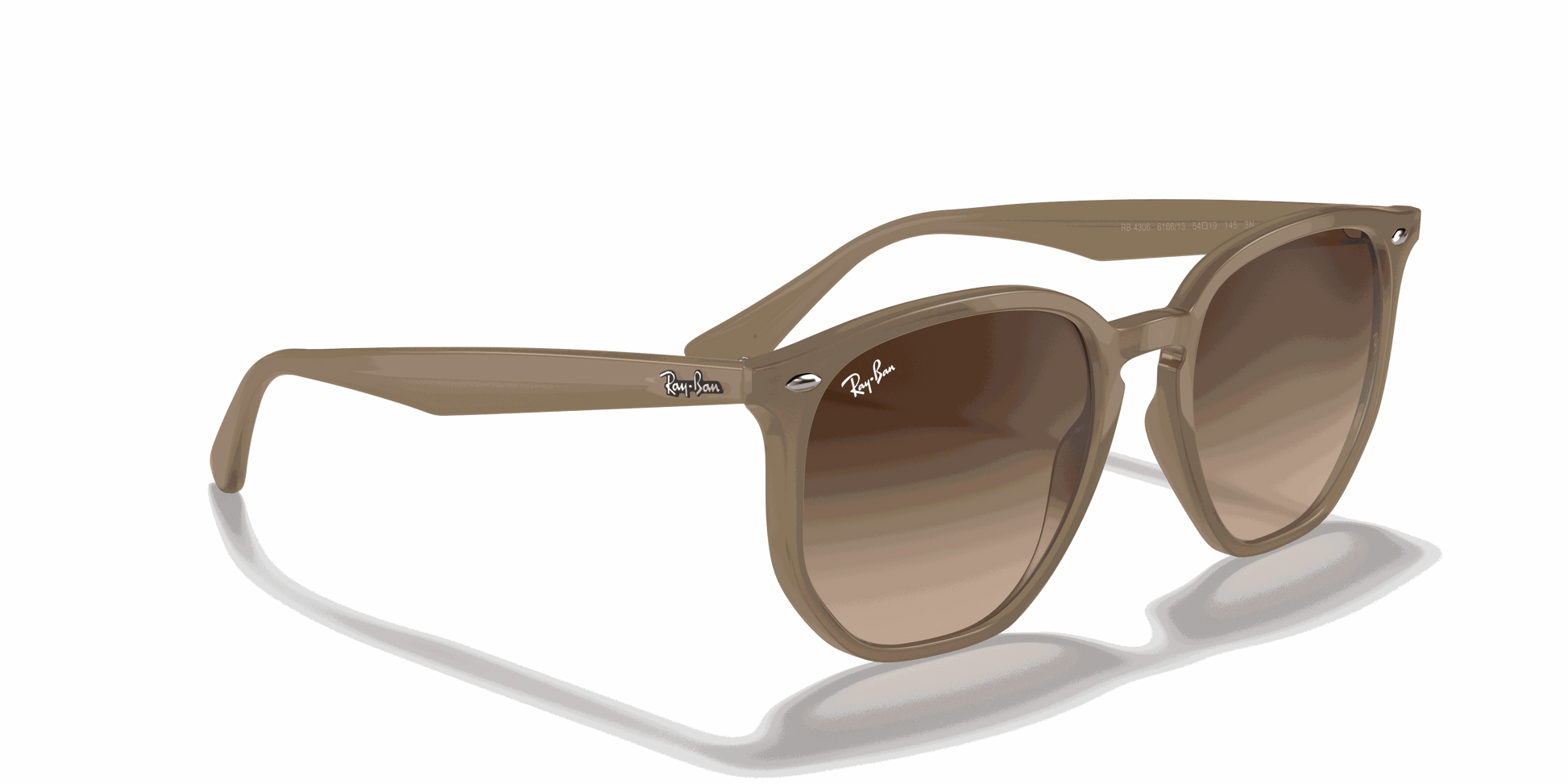 [Dark Brown Lenses, Polished Beige Frame]