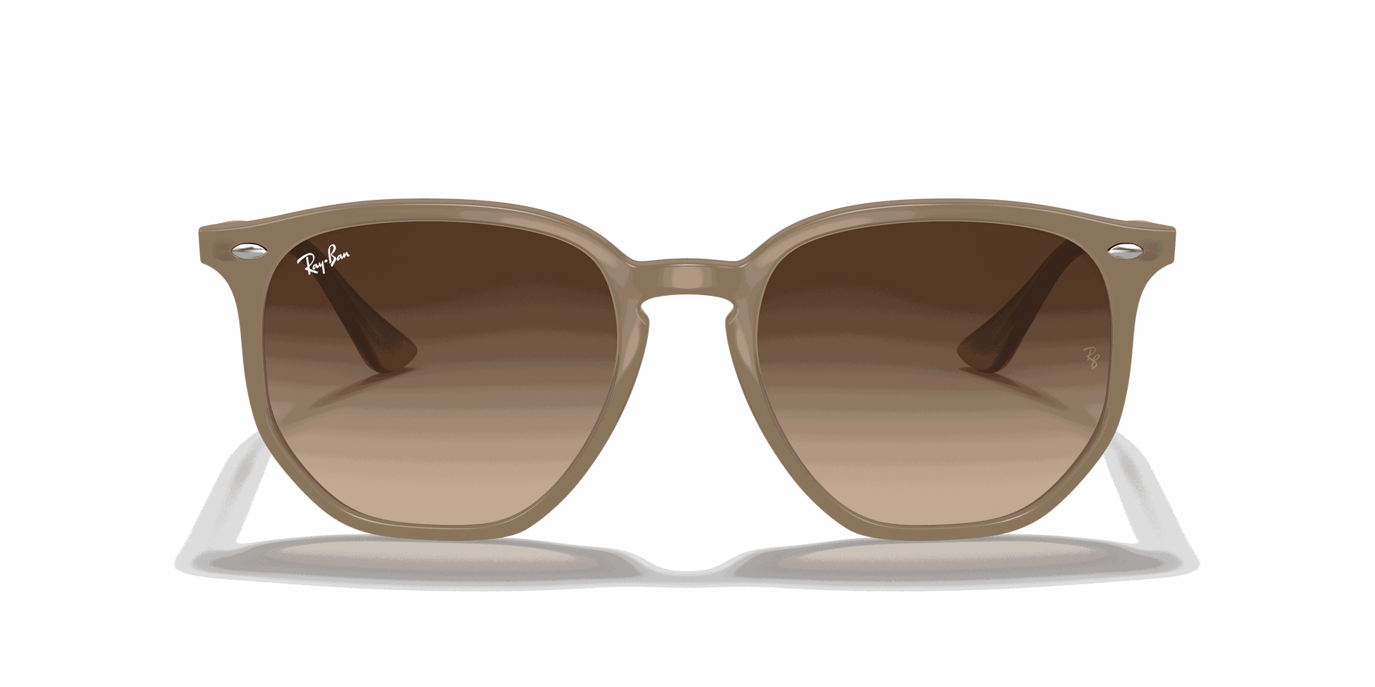 [Dark Brown Lenses, Polished Beige Frame]