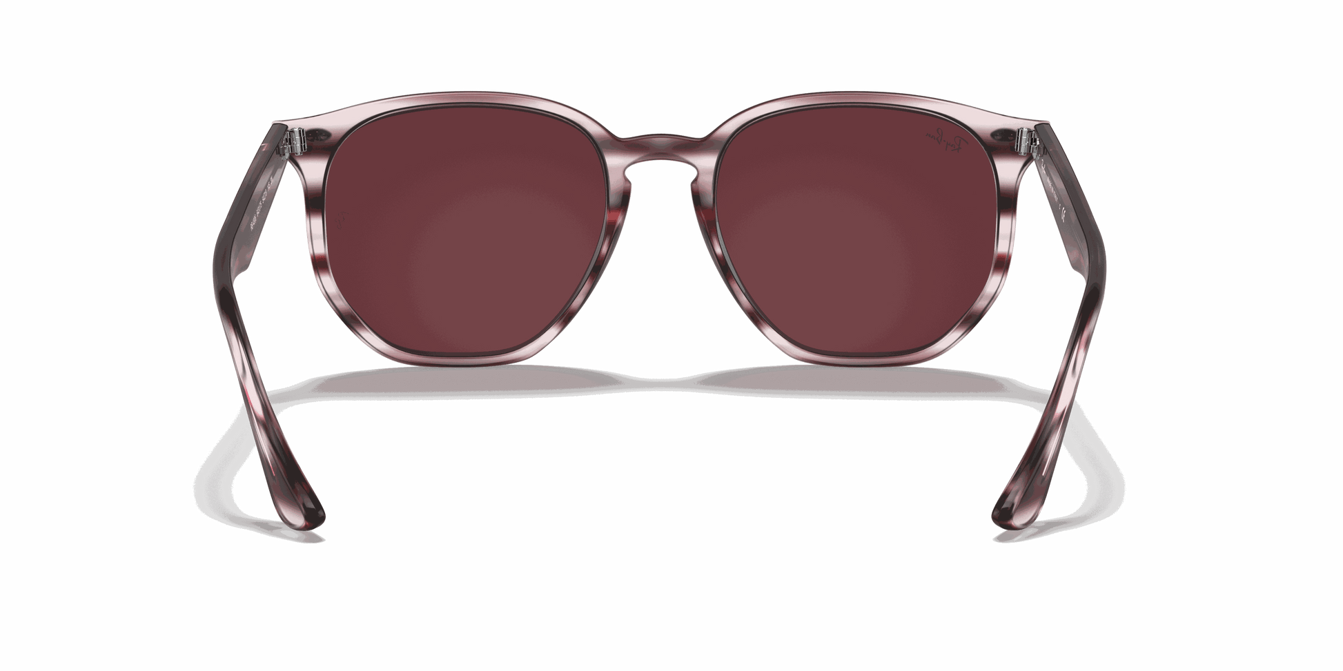 [Dark Violet Lenses, Polished Striped Bordeaux Havana Frame]