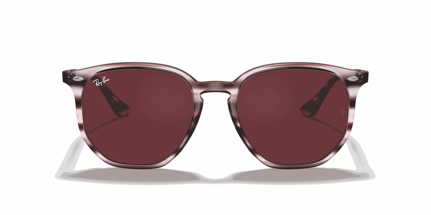 [Dark Violet Lenses, Polished Striped Bordeaux Havana Frame]