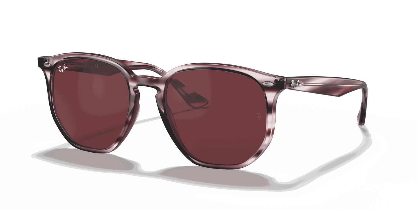 [Dark Violet Lenses, Polished Striped Bordeaux Havana Frame]