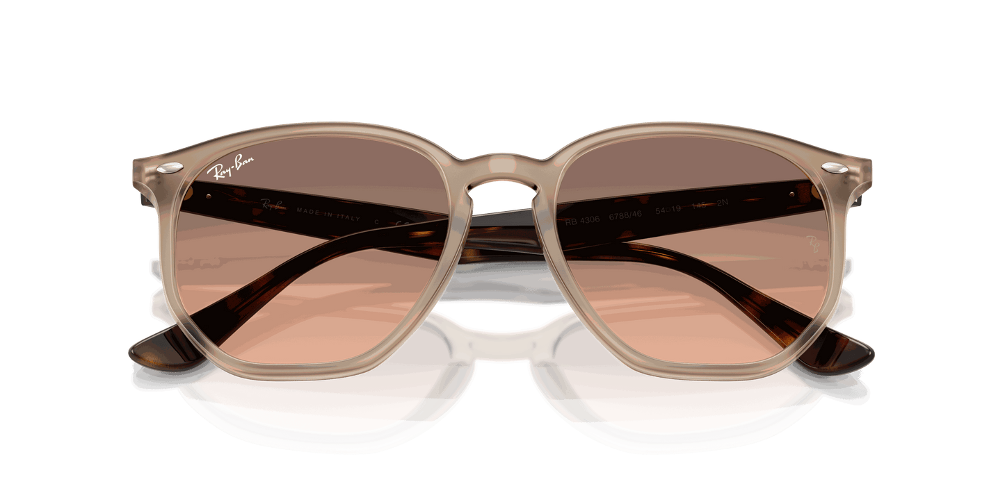 [Pink Gradient Grey Lenses, Polished Turtledove Frame]
