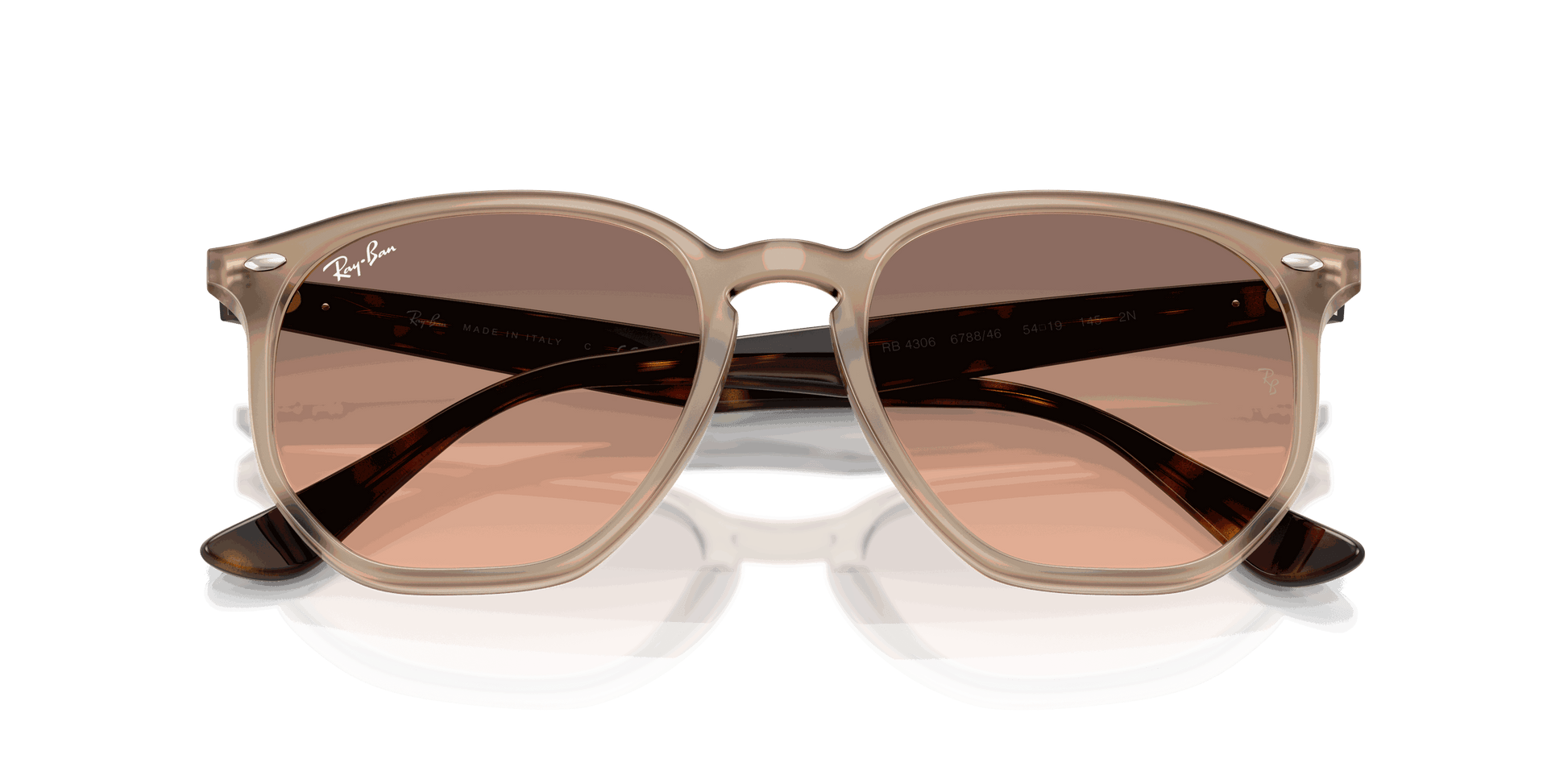 [Pink Gradient Grey Lenses, Polished Turtledove Frame]