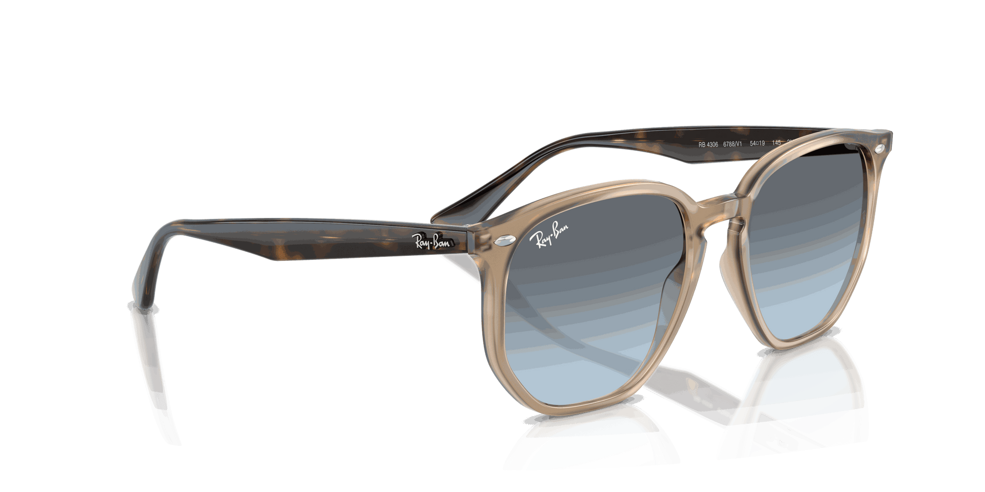 [Blue Gradient Grey Lenses, Polished Turtledove Frame]