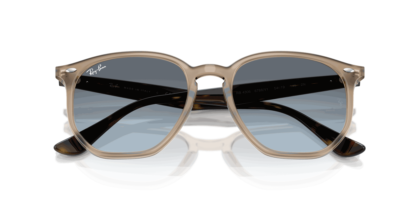 [Blue Gradient Grey Lenses, Polished Turtledove Frame]