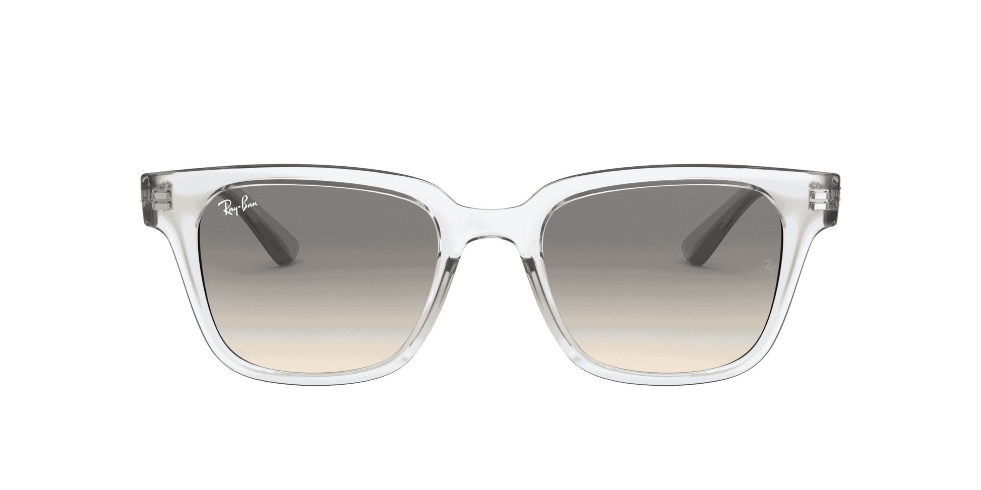 [Light Grey Gradient Lenses, Polished Transparent Frame]