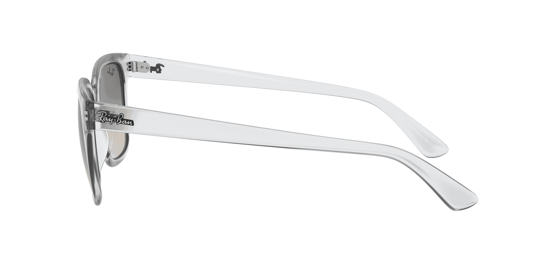 [Light Grey Gradient Lenses, Polished Transparent Frame]