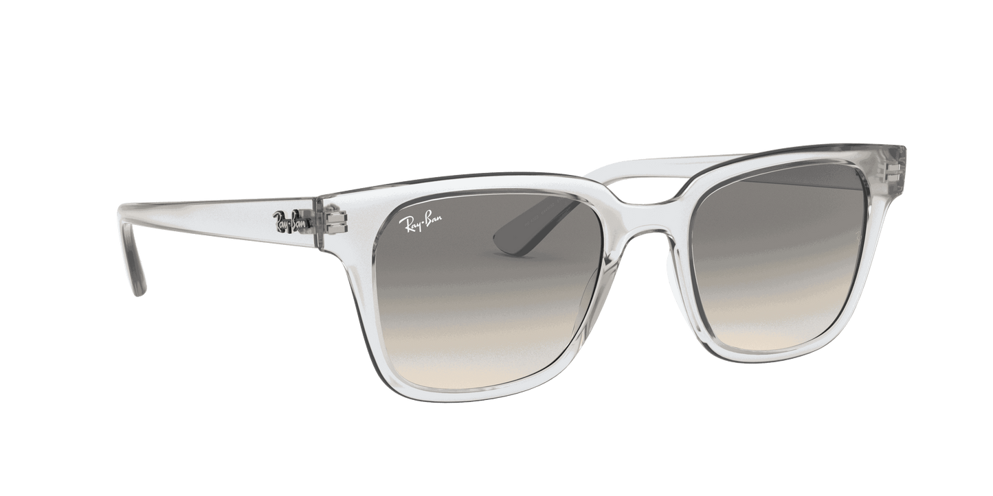 [Light Grey Gradient Lenses, Polished Transparent Frame]