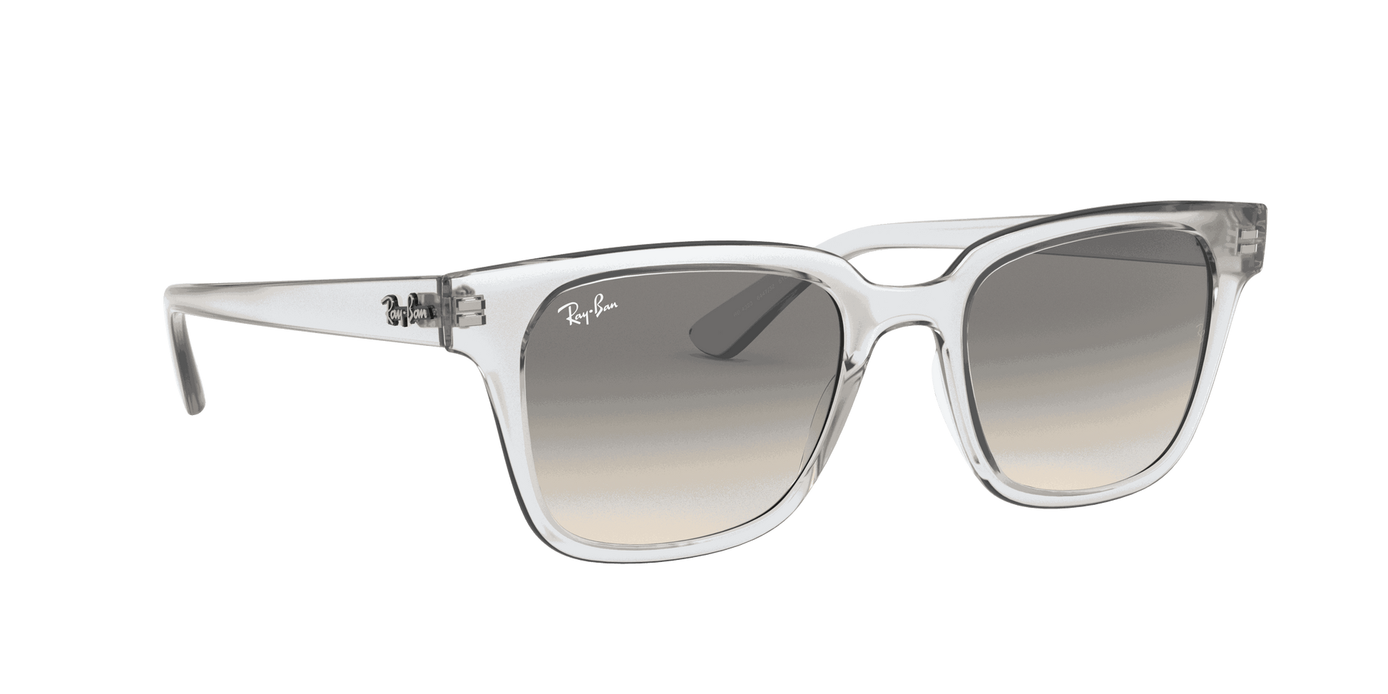[Light Grey Gradient Lenses, Polished Transparent Frame]