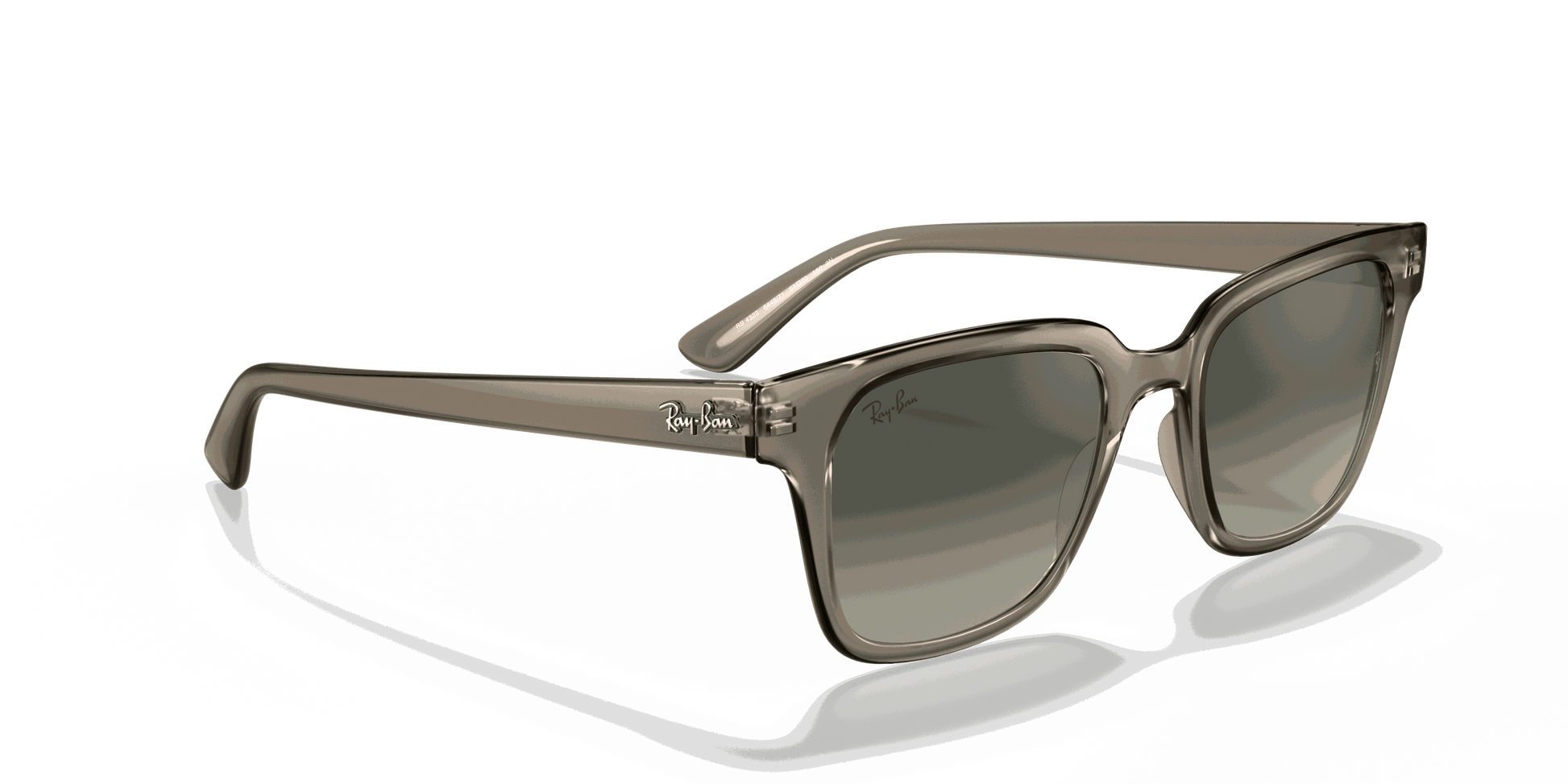 [Grey Gradient Lenses, Polished Transparent Grey Frame]
