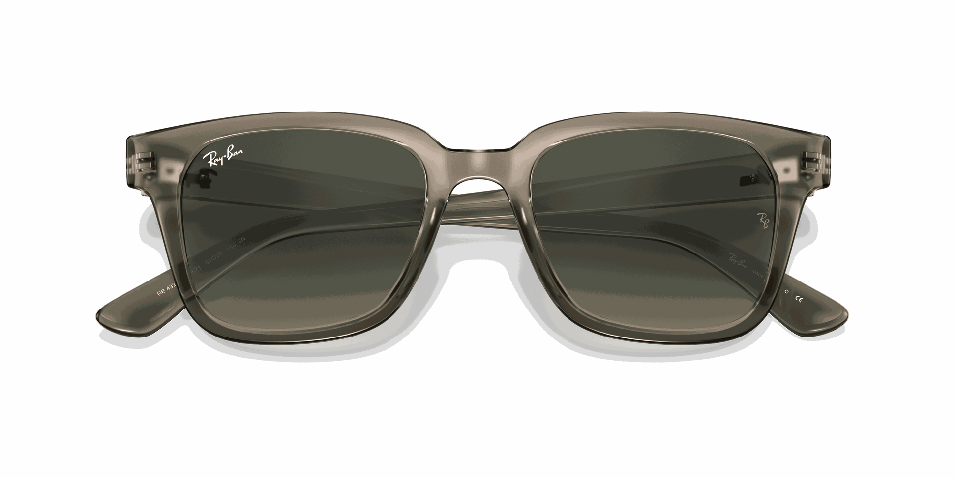 [Grey Gradient Lenses, Polished Transparent Grey Frame]