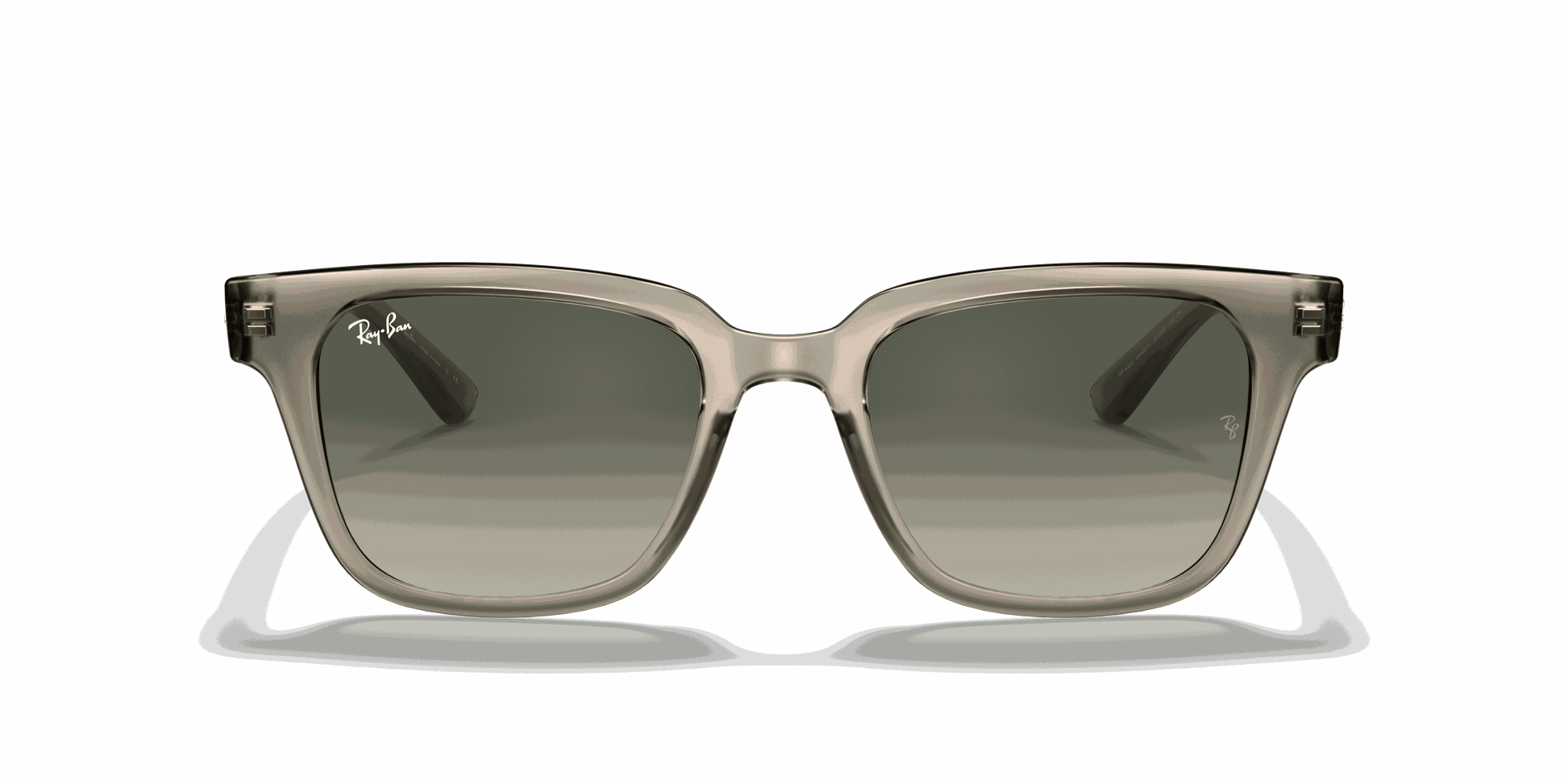 [Grey Gradient Lenses, Polished Transparent Grey Frame]