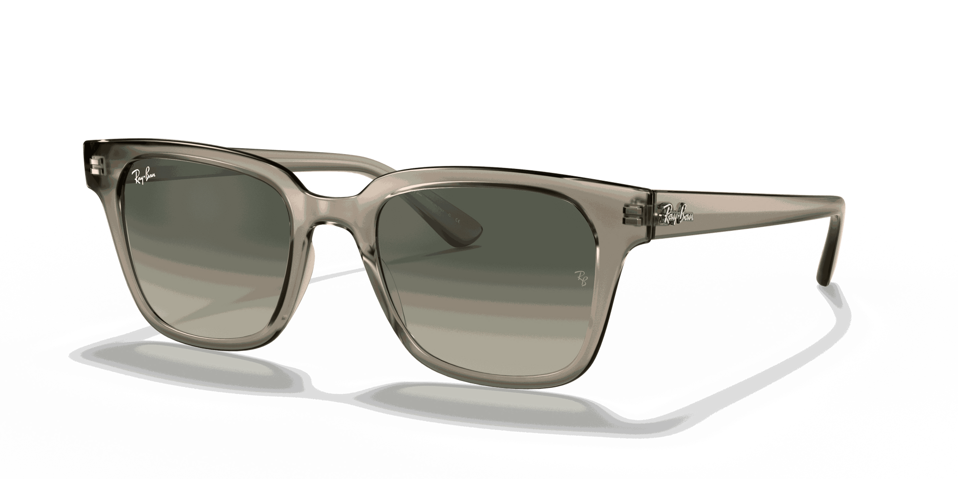 [Grey Gradient Lenses, Polished Transparent Grey Frame]